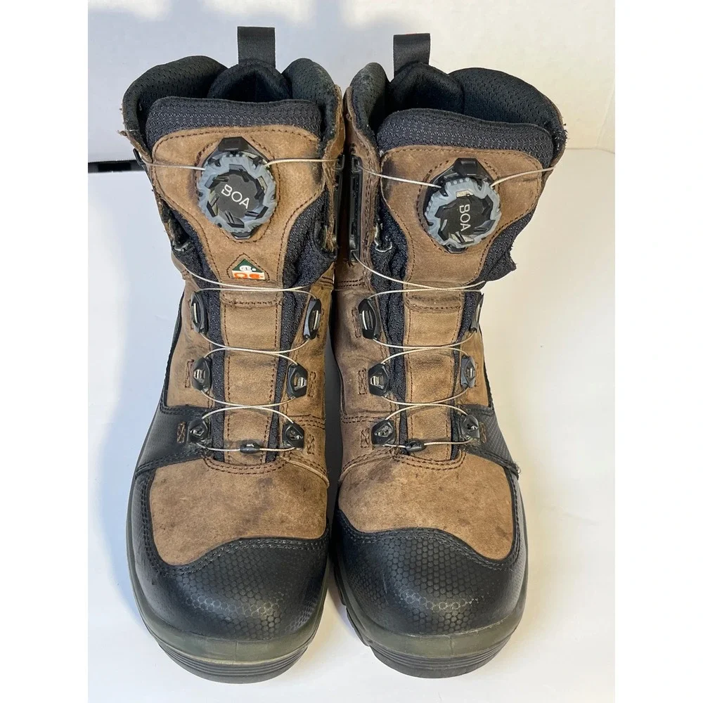 Red Wing Waterproof Safety‎ Toe BOA Lacing Work Boots Brown Black Size 8 EE